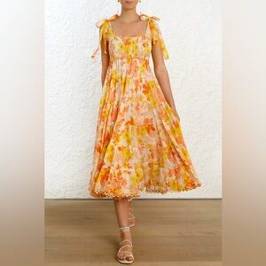 Zimmermann prime Rose crinkle tie dress